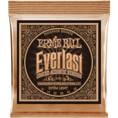 Ernie Ball 2550 Everlast Coated Phophore Bronze Extra Light 10-50