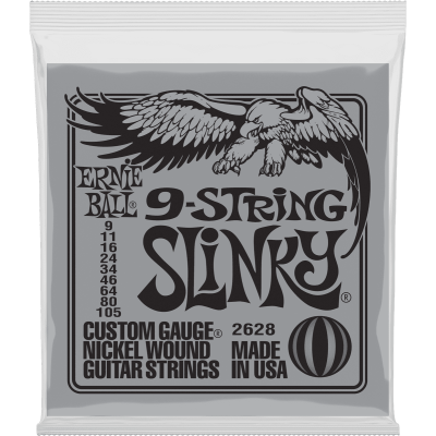 Ernie Ball 2628 Slinky 9 strings 9-105