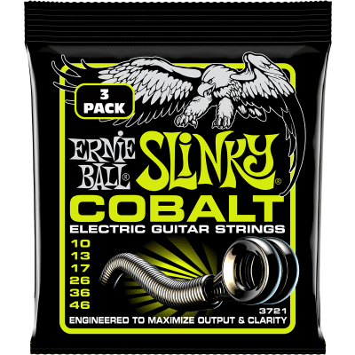 Ernie Ball 3721 Slinky COBALT 10-46 - Pack of 3