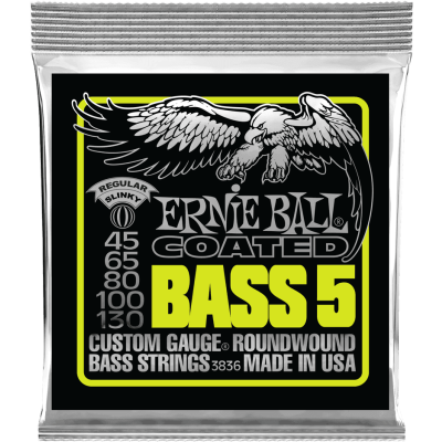 Ernie Ball 3836 SlinkY COATED /5 strings 45-130