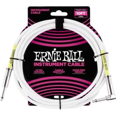 Ernie Ball 6049 Cables Instrument Classic Jack/Jack sewn 3m white
