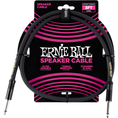 Ernie Ball 6071 Classic jack/jack loudspeaker cables 91cm black