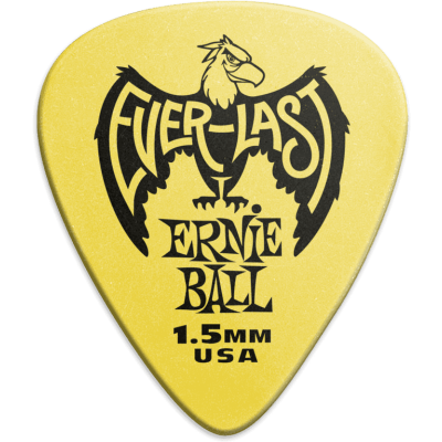 Ernie Ball 9195 picks Everlast 12 1.5mm yellow bag