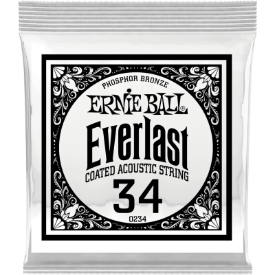 Ernie Ball 10234 Everlast Coated Phophore Bronze 34