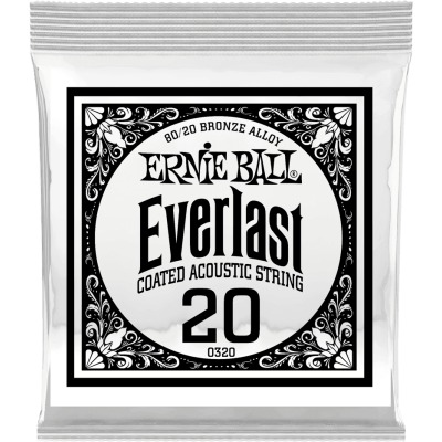 Ernie Ball 10320 Everlast Coated 80/20 Bronze 20