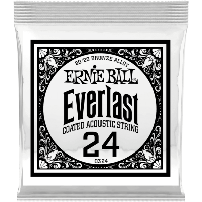 Ernie Ball 10324 Everlast Coated 80/20 Bronze 24