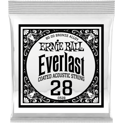 Ernie Ball 10328 Everlast COATED 80/20 Bronze 28