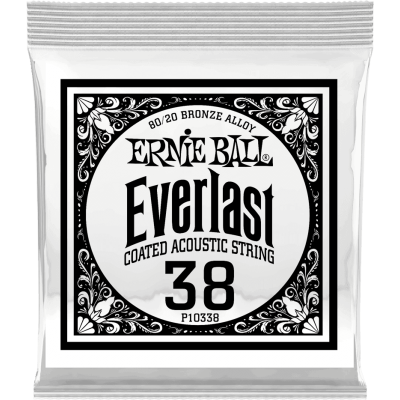 Ernie Ball 10338 Everlast COATED 80/20 Bronze 38
