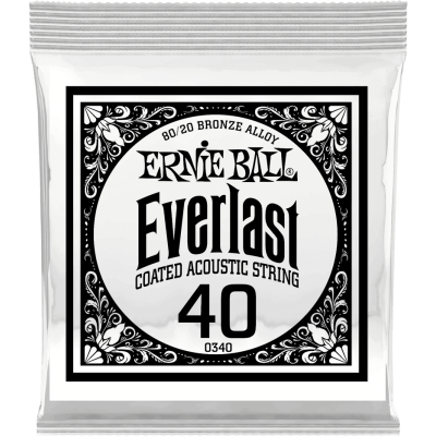 Ernie Ball 10340 Everlast Coated 80/20 Bronze 40