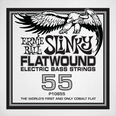 Ernie Ball 10855 Slinky Flatwound 55