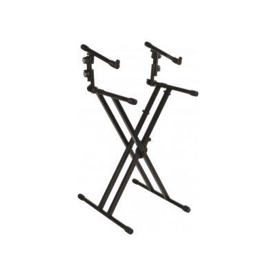 Quiklok QL642 Keyboard stand x double with two levels - black