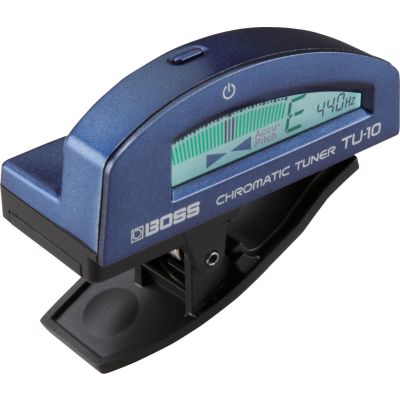 BOSS TU-10-BU Clip-on tuner, color LCD display, color blue