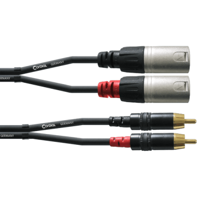 Cordial CFU1.5MC Male XLR double/RCA 1.5 m double audio cable
