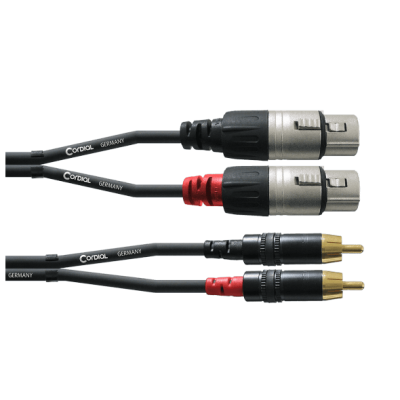 Cordial CFU3FC Double XLR female/RCA audio cable 3 m