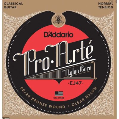 D'Addario EJ47 80/20 Bronze Pro-Arte Nylon Classical Guitar Strings, Normal Tension