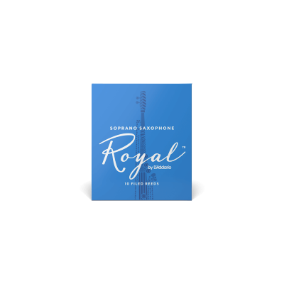 D'Addario RIB1025 Rico Royal Soprano Sax Reeds,  2.5, 10-pack