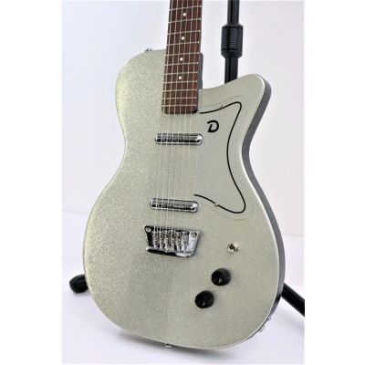 Danelectro 56 Baritone Pro Silver Metal Flake baritongitaar - Elektrische gitaar