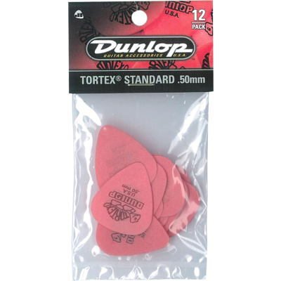 Dunlop 418P50 Tortex 0.50mm Sachet of 12