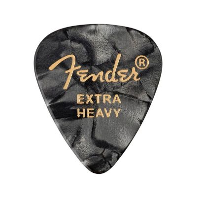 Fender 351 Shape Premium Picks Extra Heavy Black Moto (12 picks)