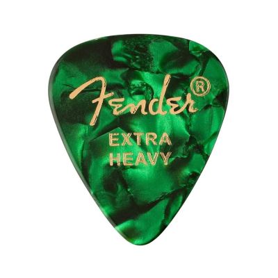 Fender 351 Shape Premium Picks Extra Heavy Green Moto (12 picks)