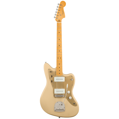 Fender 40th Anniversary Jazzmaster Vintage Edition, Maple Fingerboard, Gold Anodized Pickguard, Satin Desert Sand