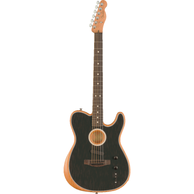 Fender Acoustasonic Player Telecaster, Rosewood Fingerboard, Brushed Black - Akoestische Gitaar