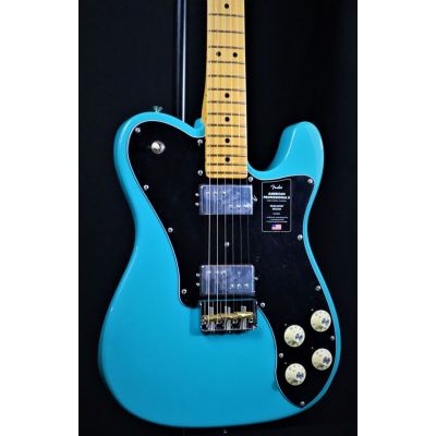 Fender American Professional II Telecaster Deluxe Maple Miami Blue  - Elektrische gitaar