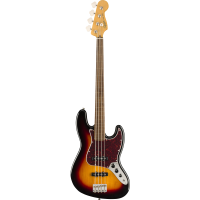 Squier Classic Vibe '60s Jazz Bass® Fretless, Laurel Fingerboard, 3-Color Sunburst