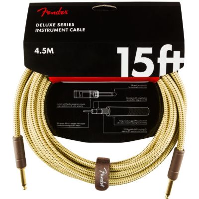 Fender Deluxe Series Instrument Cable Straight/Straight 15' Tweed