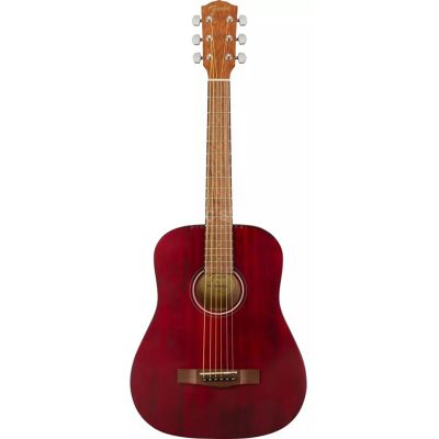 Fender FA-15 Red 3/4   inclusief hoes - Acoustic Guitar