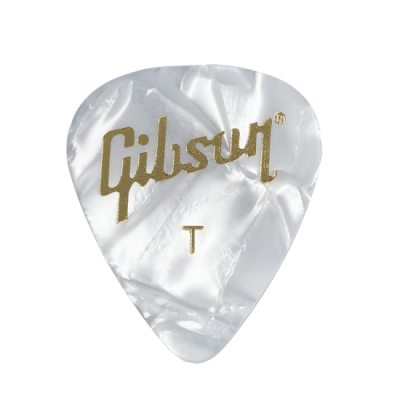 Gibson Pearloid White Picks, 12 Pack, Medium Guitar Picks