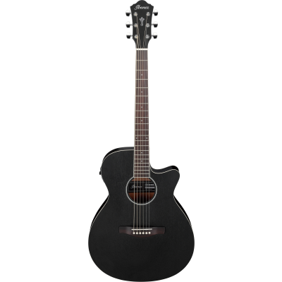 Ibanez AEG7MH Weatherd Black Open Pore Electro-Acoustic Guitar