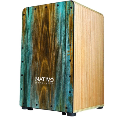 Nativo STUD-SYRAH Cajon met Syrah slagplaat, klasse A eikenhout, met zitkussen en basversterkingsring, Studio Serie