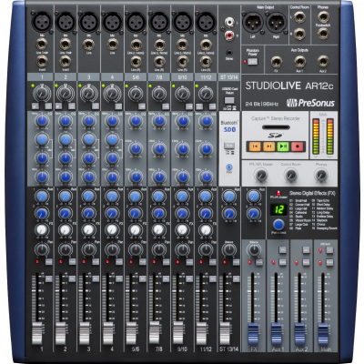 Presonus StudioLive AR12c Analog Mixer, Blue, 230-240V EU