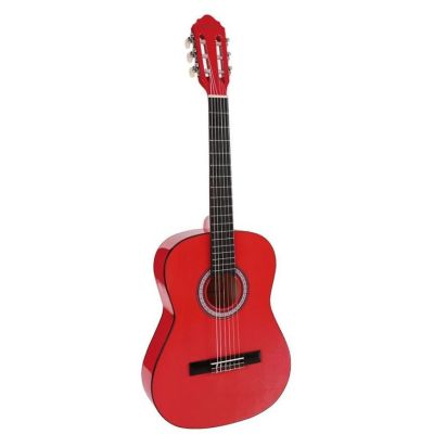 Salvador CG-134-RD klassieke gitaar 3/4 maat, linden b&s, nikkel frets, trussrod, glossy rood
