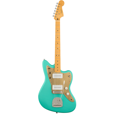 Squier 40th Anniversary Jazzmaster Vintage Edition, Maple Fingerboard, Gold Anodized Pickguard, Satin Sea Foam Green