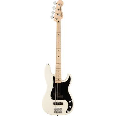 Squier Affinity Series™ Precision Bass® PJ, Maple Fingerboard, Black Pickguard, Olympic White