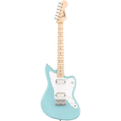 Squier Mini Jazzmaster HH Daphne Blue  - Elektrische gitaar