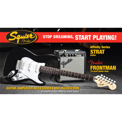 Squier Affinity Series  Strat® with Fender Frontman® 10G Amp  Black - pack