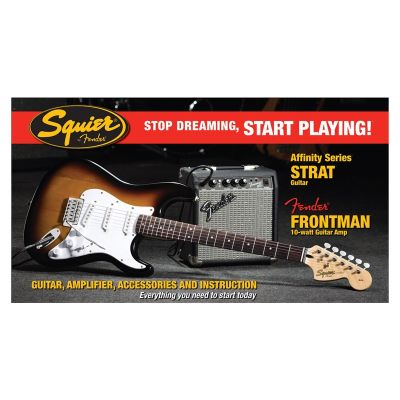 Squier Affinity Series  Strat® with Fender Frontman® 10G Amp  Brown Sunburst - pack