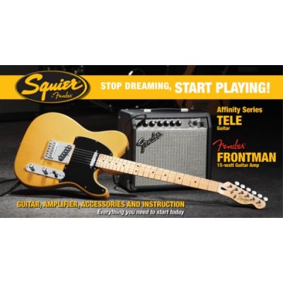 Squier Affinity Series  Tele® with Fender Frontman® 15G Amp  Butterscotch Blonde - pack