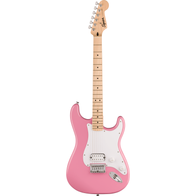 Squier Squier Sonic® Stratocaster® HT H, Maple Fingerboard, White Pickguard, Flash Pink