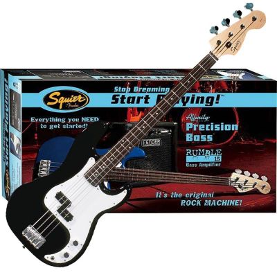 Squier Affinity P Bass® w/ Rumble 15 Amp  Black - pack