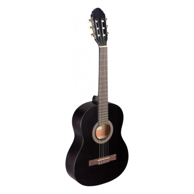 Stagg C430 M BLK Zwarte 3/4 klassieke gitaar met lindehouten top