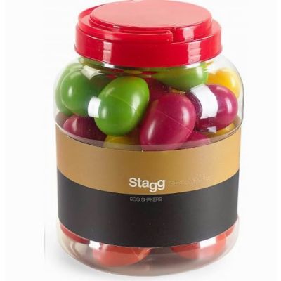 Stagg EGG-BOX1 Boite de 40 Egg Shakers en plastique