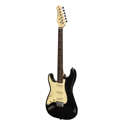 Stagg SES-30 BK LH Standaard 'S' elektrische gitaar, linkshandig