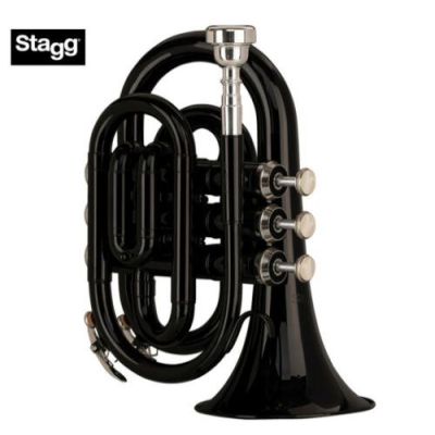 Stagg WS-TR248S pocket trumpet zwart
