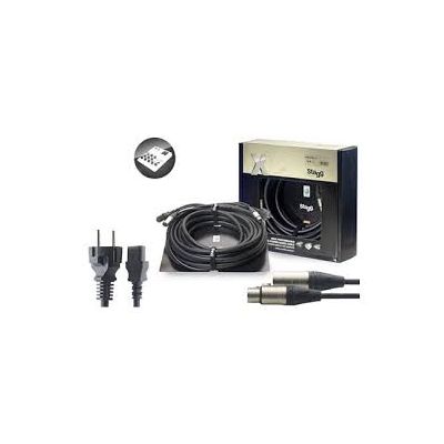Stagg X220EU/MC 10 Hoge kwaliteit netsnoer (220V AC) in combinatie met mic aansluitingen Neutrik XLR / XLR. Lengte 10 m