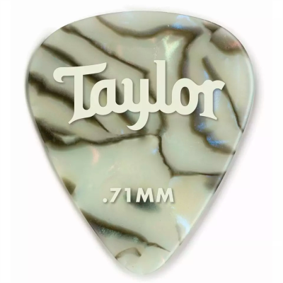 Taylor  Celluloid 351 Picks,Abalone,0.71mm,12-Pk