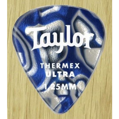 Taylor Prem 351 Thermex Ultra Picks,cBlue Swirl, 1.25mm, 6-Pack